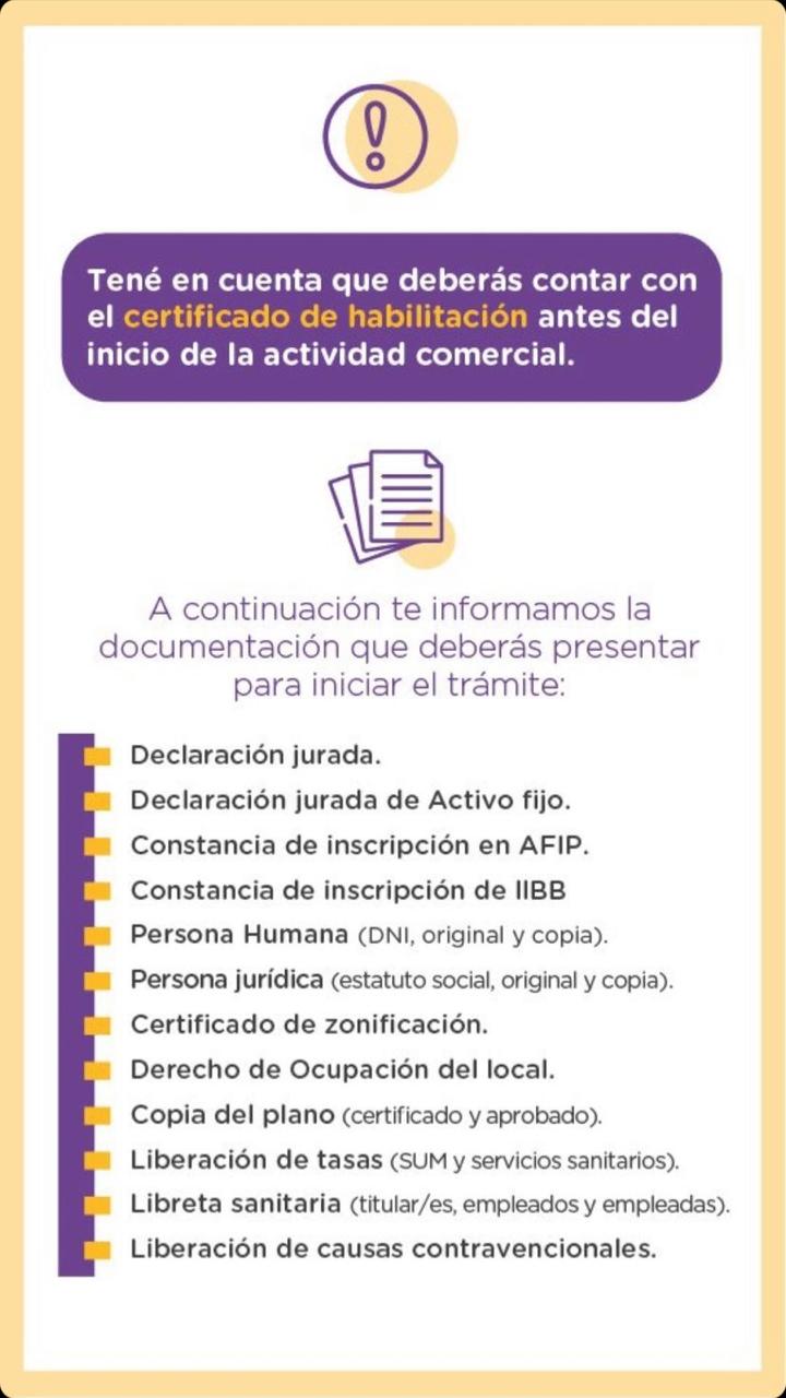 documentos para habilitacion
